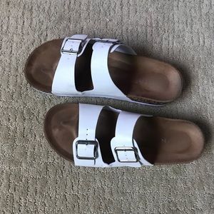 White sandals